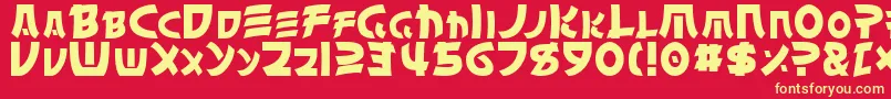 ChinyenNormal Font – Yellow Fonts on Red Background