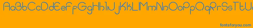 Police EddieRounded – polices bleues sur fond orange