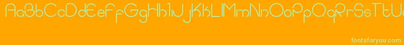 EddieRounded Font – Green Fonts on Orange Background