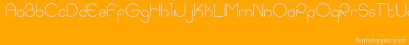 Fonte EddieRounded – fontes rosa em um fundo laranja