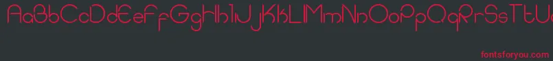 Czcionka EddieRounded – czerwone czcionki na czarnym tle