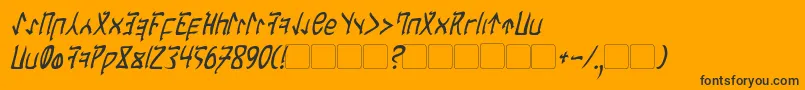 CardosanItalic Font – Black Fonts on Orange Background