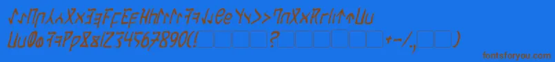 CardosanItalic Font – Brown Fonts on Blue Background