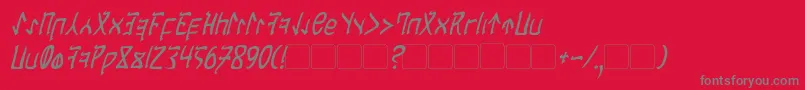 CardosanItalic Font – Gray Fonts on Red Background