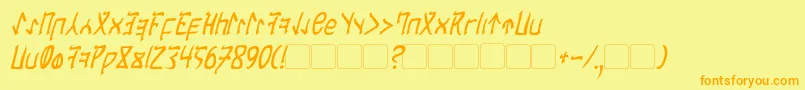 CardosanItalic Font – Orange Fonts on Yellow Background