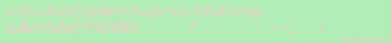 フォントCardosanItalic – 緑の背景にピンクのフォント