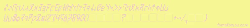 CardosanItalic Font – Pink Fonts on Yellow Background
