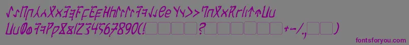 CardosanItalic Font – Purple Fonts on Gray Background