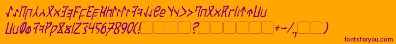 Шрифт CardosanItalic – фиолетовые шрифты на оранжевом фоне