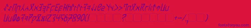 CardosanItalic Font – Purple Fonts on Red Background