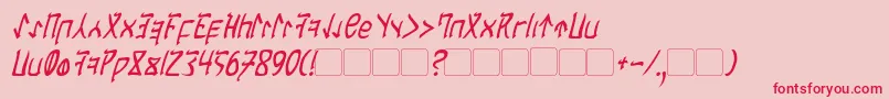 CardosanItalic Font – Red Fonts on Pink Background
