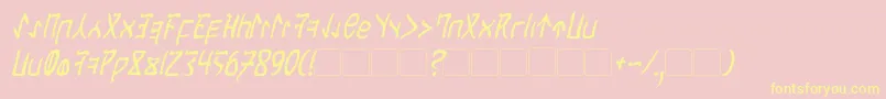 CardosanItalic Font – Yellow Fonts on Pink Background
