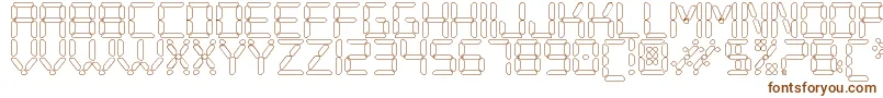 Шрифт DigitalPlayHollowSt – коричневые шрифты на белом фоне