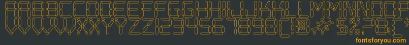fuente DigitalPlayHollowSt – Fuentes Naranjas Sobre Fondo Negro