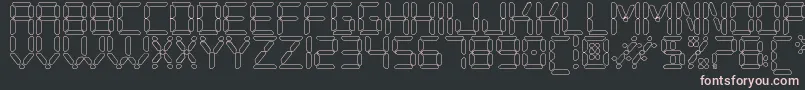 Шрифт DigitalPlayHollowSt – розовые шрифты на чёрном фоне