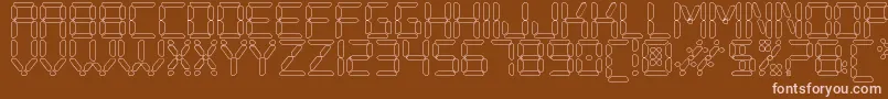 Czcionka DigitalPlayHollowSt – różowe czcionki na brązowym tle