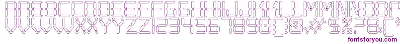 DigitalPlayHollowSt Font – Purple Fonts on White Background