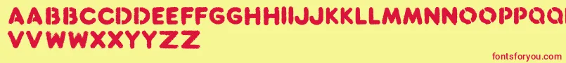 Reclaim Font – Red Fonts on Yellow Background