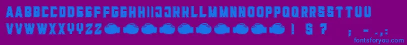 フォントMamaPunch – 紫色の背景に青い文字