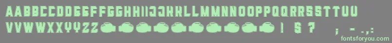Шрифт MamaPunch – зелёные шрифты на сером фоне