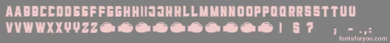 フォントMamaPunch – 灰色の背景にピンクのフォント