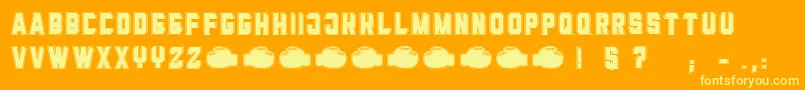 フォントMamaPunch – オレンジの背景に黄色の文字