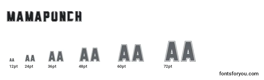 MamaPunch Font Sizes