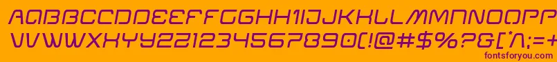 Miraclemercurysemital Font – Purple Fonts on Orange Background