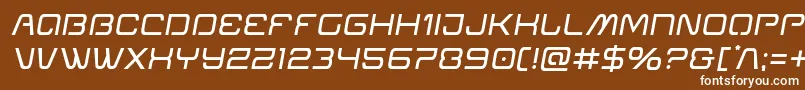 フォントMiraclemercurysemital – 茶色の背景に白い文字