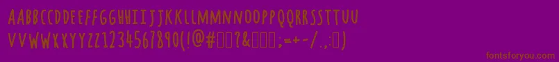 Police ChocolateWindows – polices brunes sur fond violet