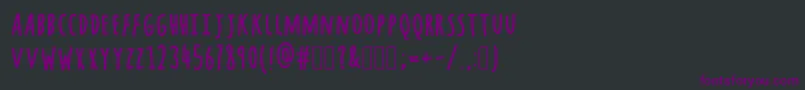 Czcionka ChocolateWindows – fioletowe czcionki na czarnym tle
