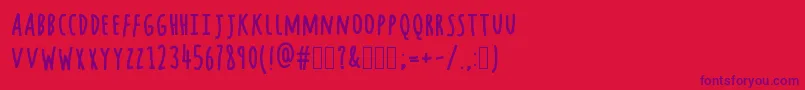 Шрифт ChocolateWindows – фиолетовые шрифты на красном фоне