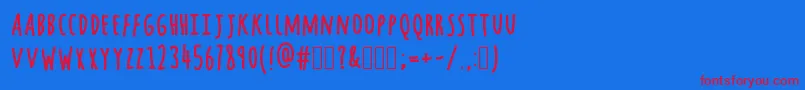 ChocolateWindows Font – Red Fonts on Blue Background