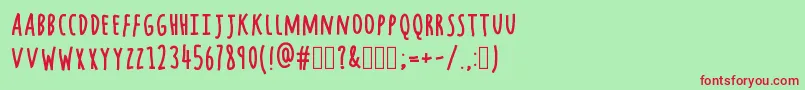 ChocolateWindows Font – Red Fonts on Green Background