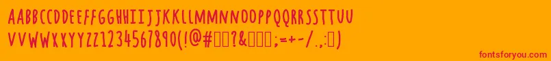 ChocolateWindows Font – Red Fonts on Orange Background