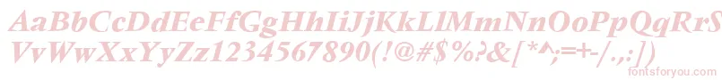 VarennesBolditalic Font – Pink Fonts on White Background