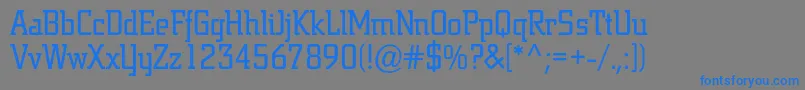 フォントJargonbc – 灰色の背景に青い文字