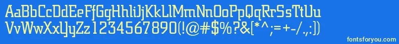 Jargonbc Font – Yellow Fonts on Blue Background