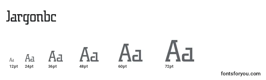 Jargonbc Font Sizes