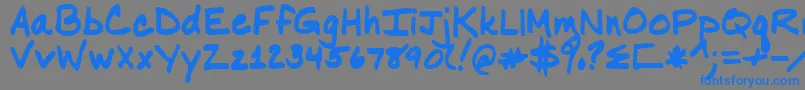 Шрифт Nancy – синие шрифты на сером фоне
