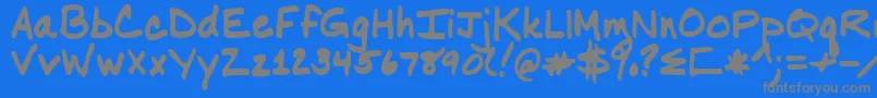 フォントNancy – 青い背景に灰色の文字