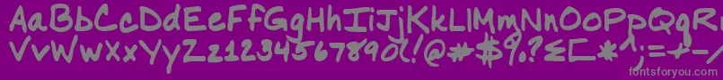 Nancy Font – Gray Fonts on Purple Background
