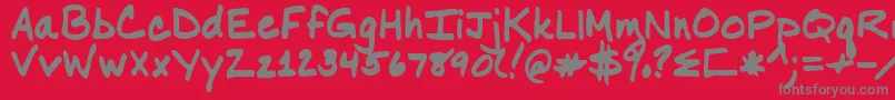フォントNancy – 赤い背景に灰色の文字
