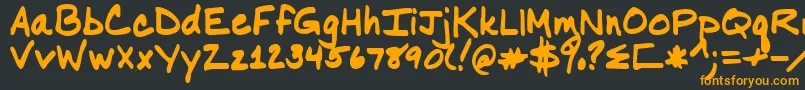 Шрифт Nancy – оранжевые шрифты на чёрном фоне