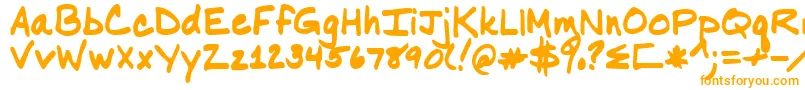 Nancy-fontti – oranssit fontit valkoisella taustalla