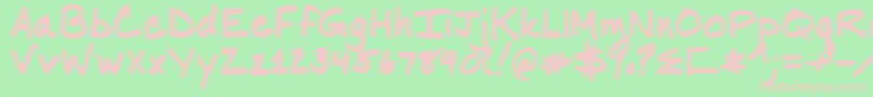 Шрифт Nancy – розовые шрифты на зелёном фоне