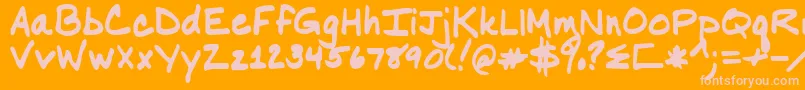Шрифт Nancy – розовые шрифты на оранжевом фоне