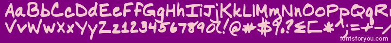 Nancy Font – Pink Fonts on Purple Background