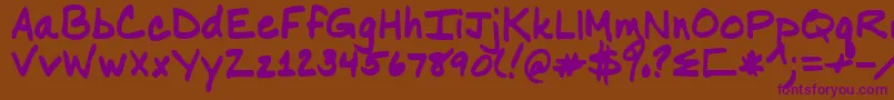 Шрифт Nancy – фиолетовые шрифты на коричневом фоне