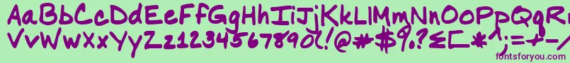 Шрифт Nancy – фиолетовые шрифты на зелёном фоне